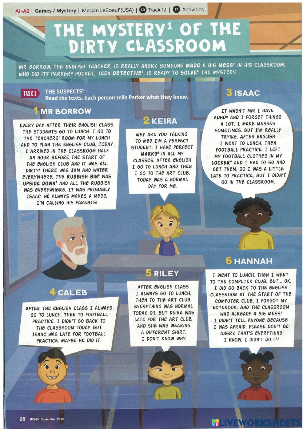 RR magazine - the mystery of the dirty classroom