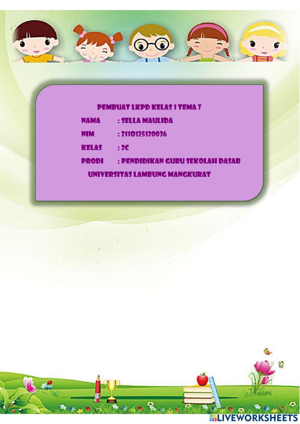 LKPD Kelas 1 Tema 7