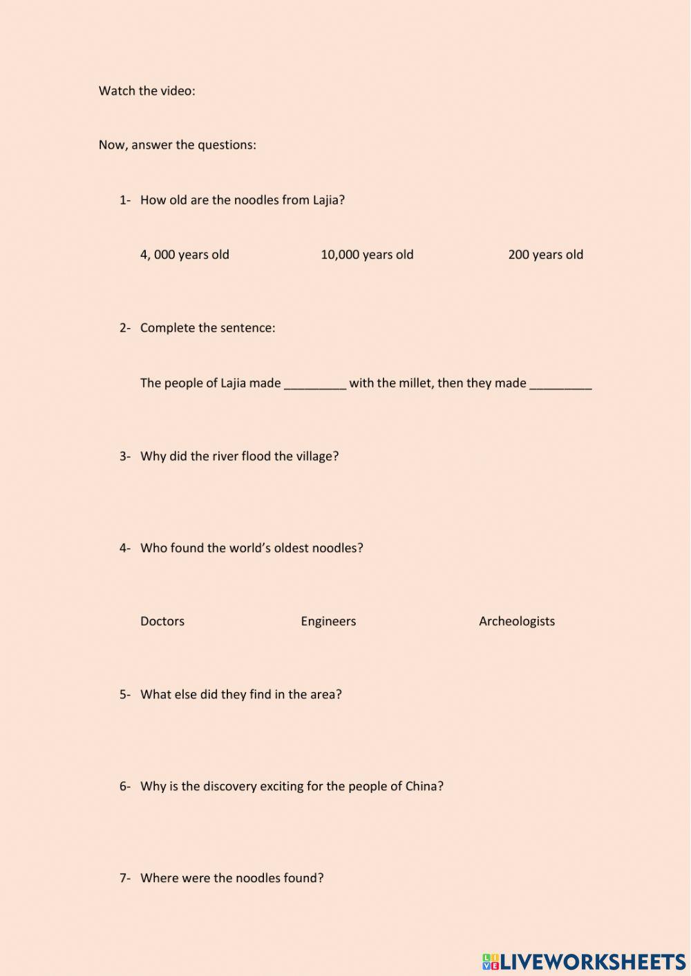 The World's oldest noodles