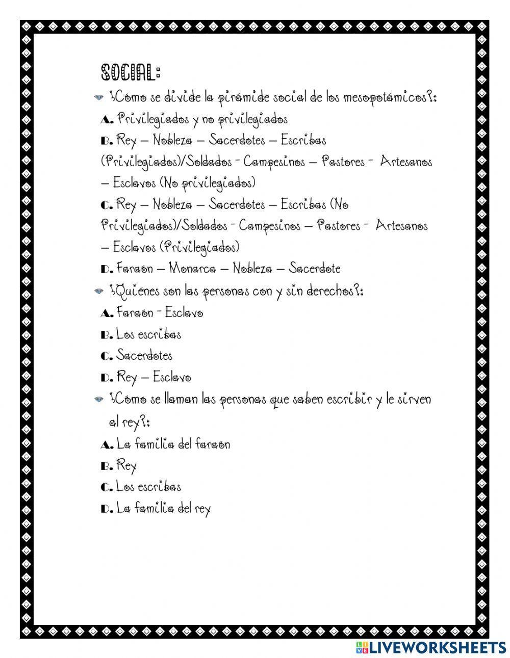 Civilización de Egipto y Mesopotamia