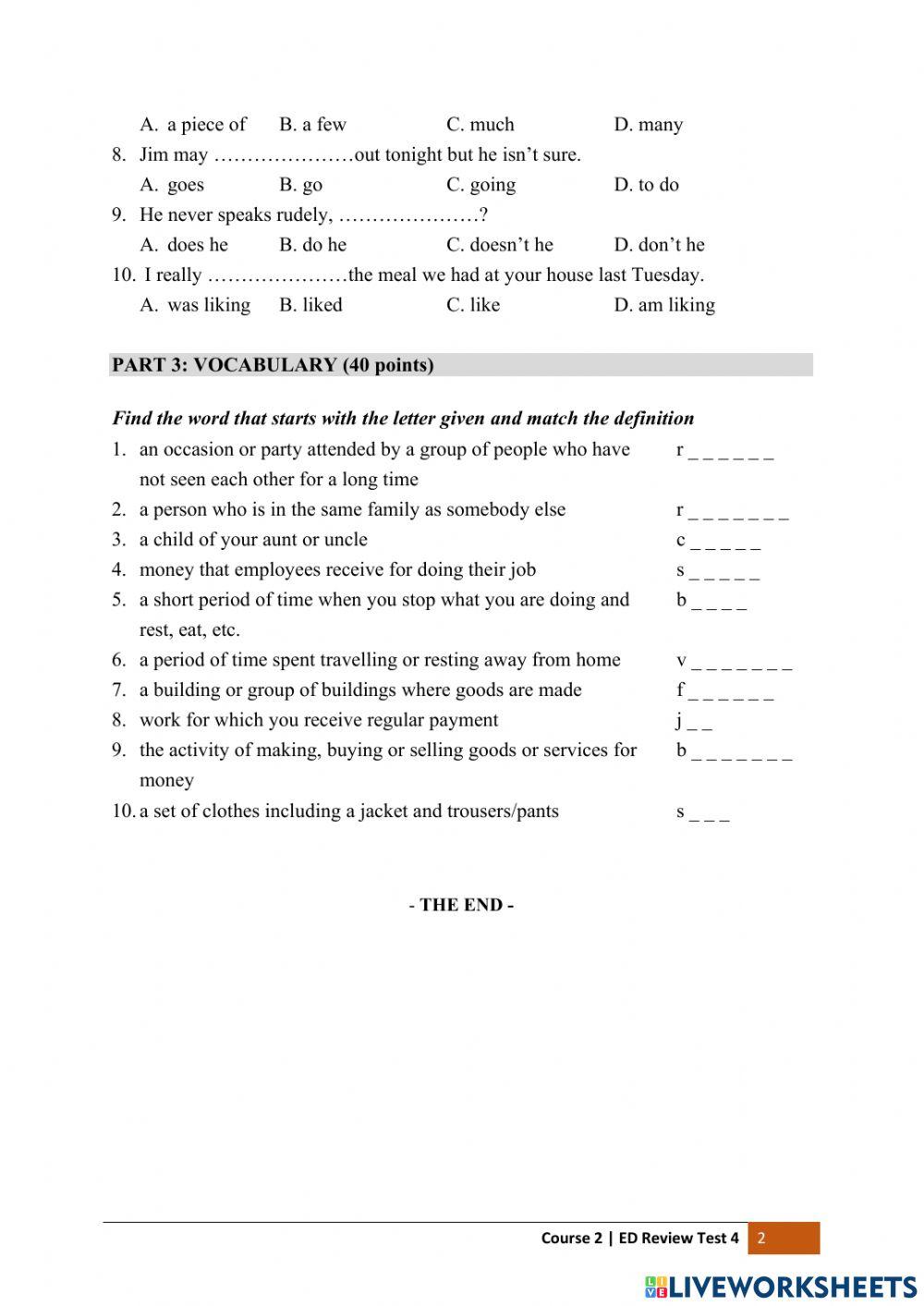 Review Test 4