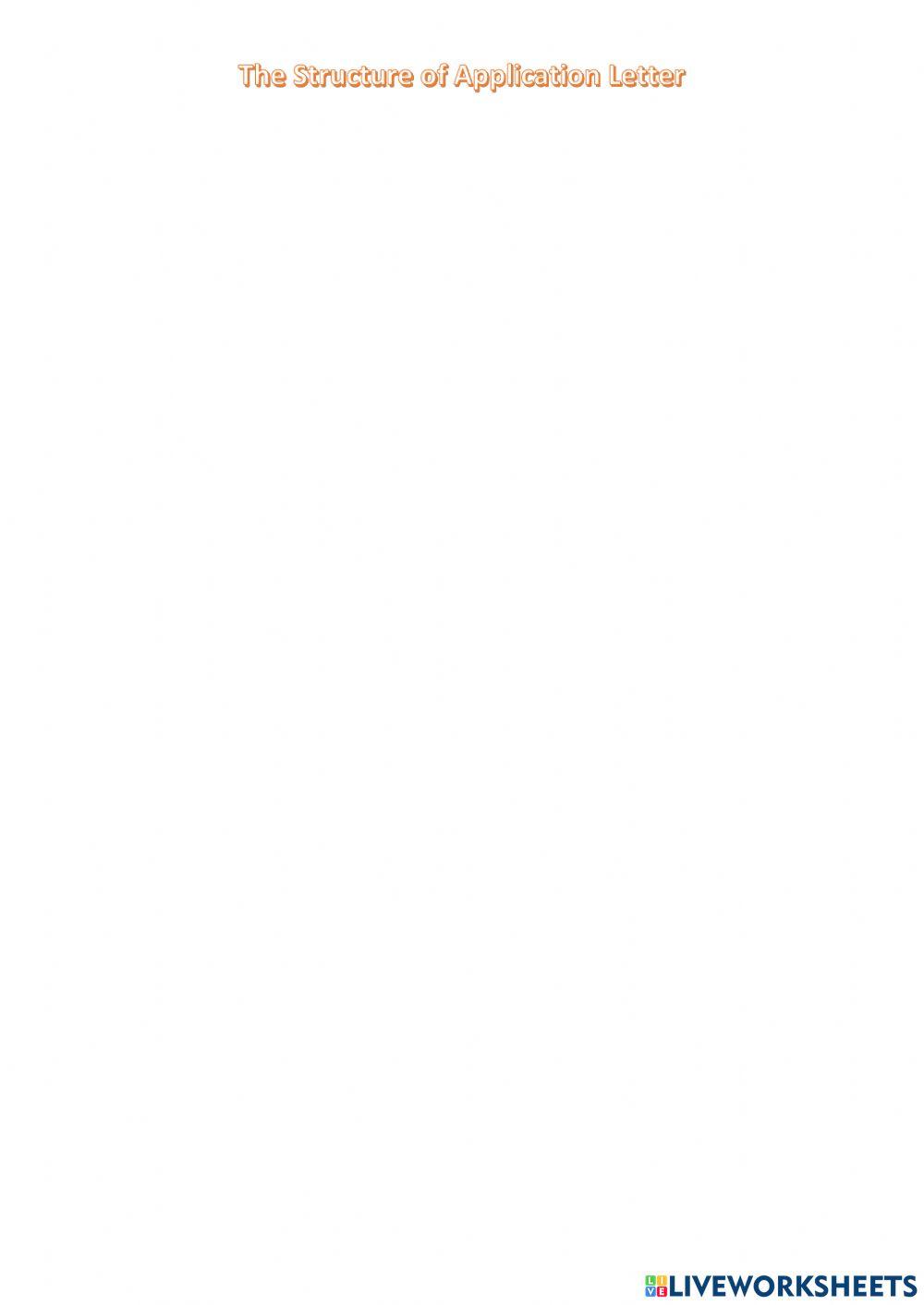 The structure of application letter