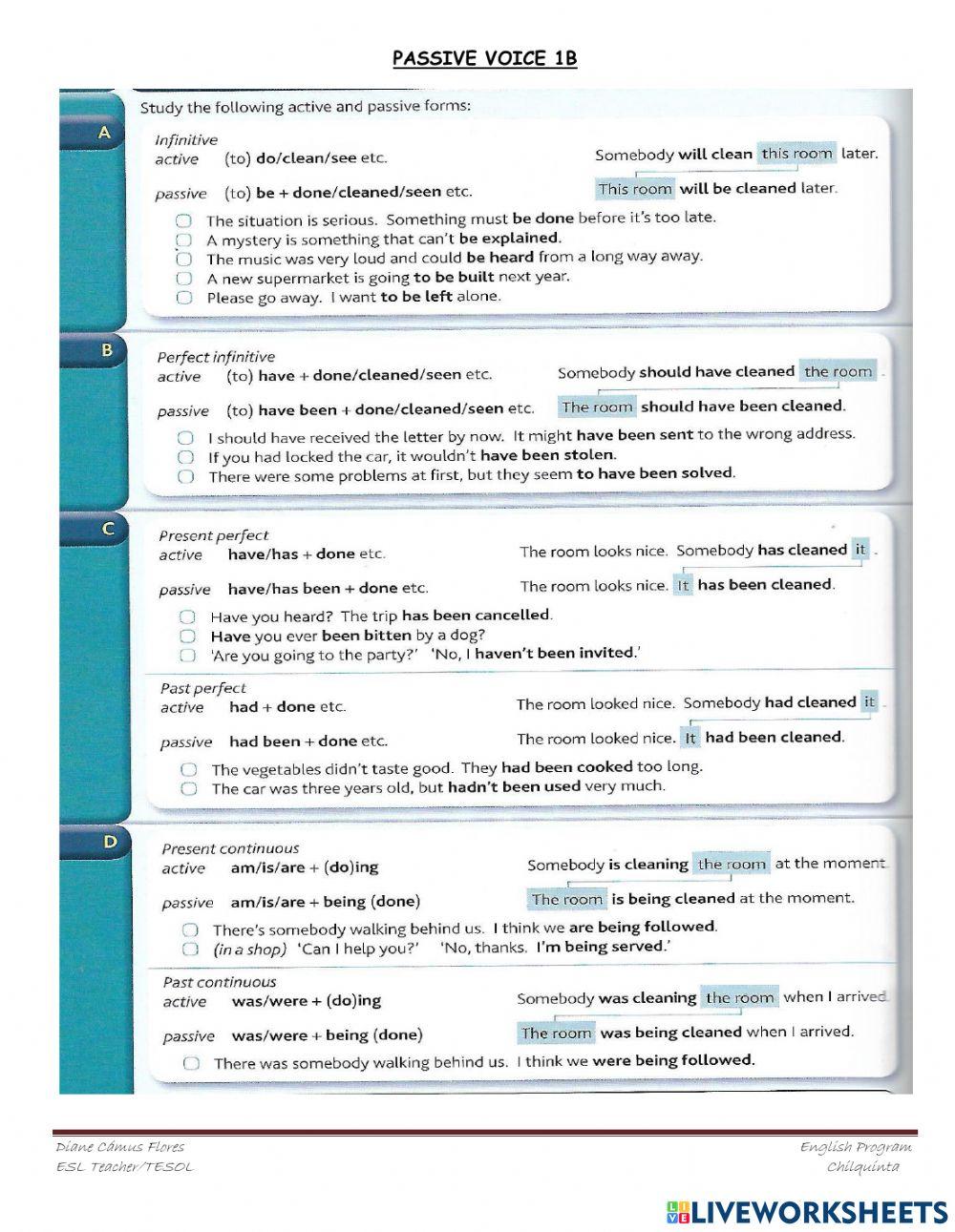 Passive voice (Part B)