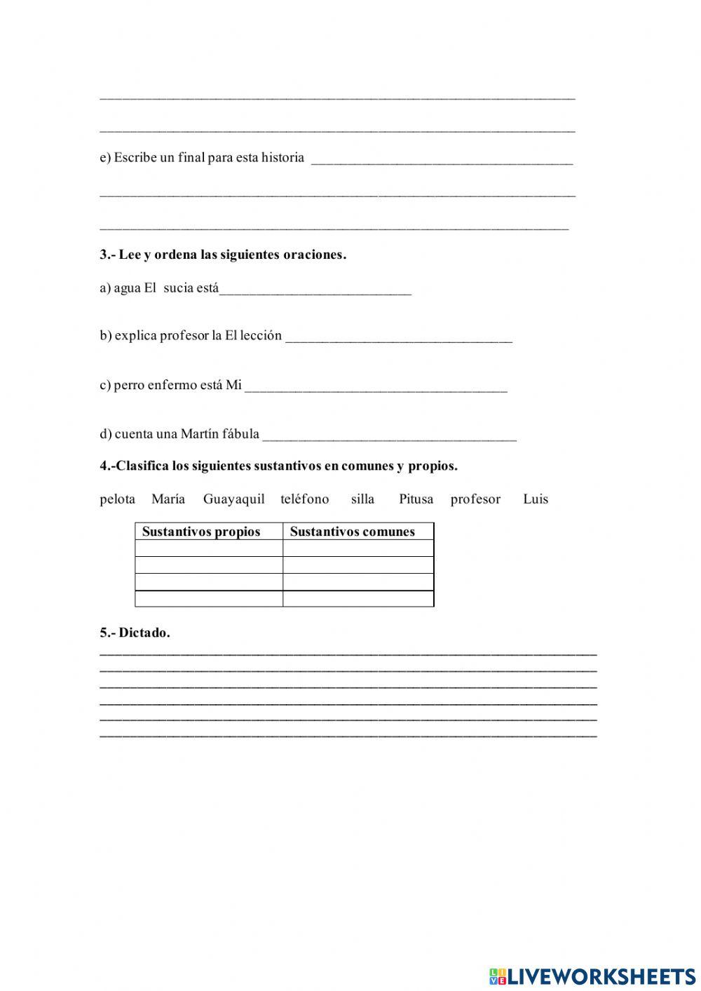 Prueba de diagnóstico de matemáticas y lengua