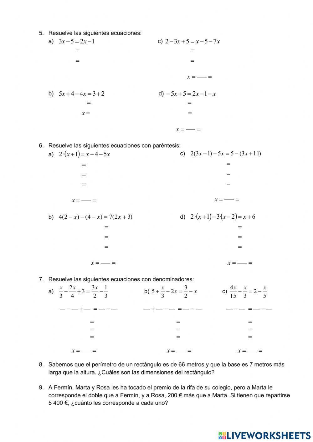 Iniciación al Álgebra