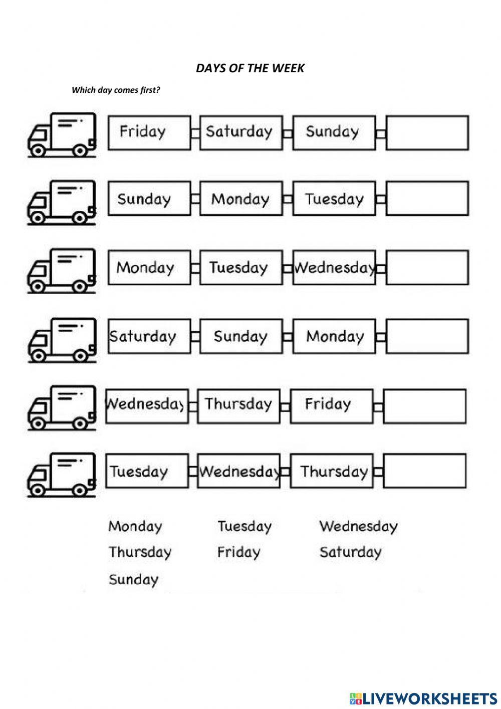 Personal pronouns, verb to be , days of the week , months of the year ...