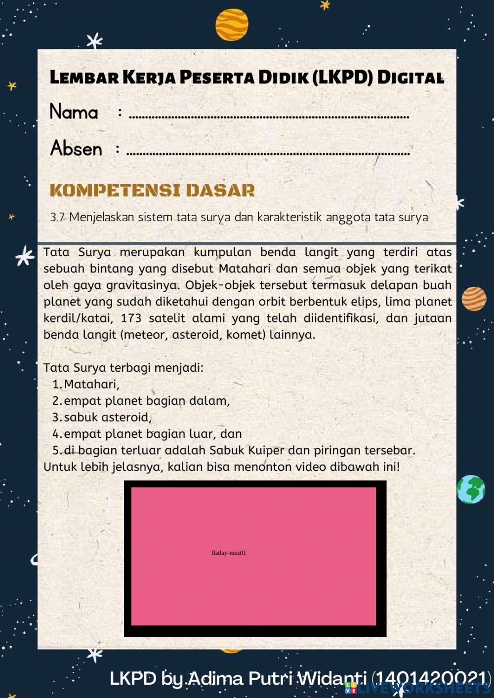 Liveworksheet Kelas 6 Tema 9 Subtema 1 Pembelajaran 1
