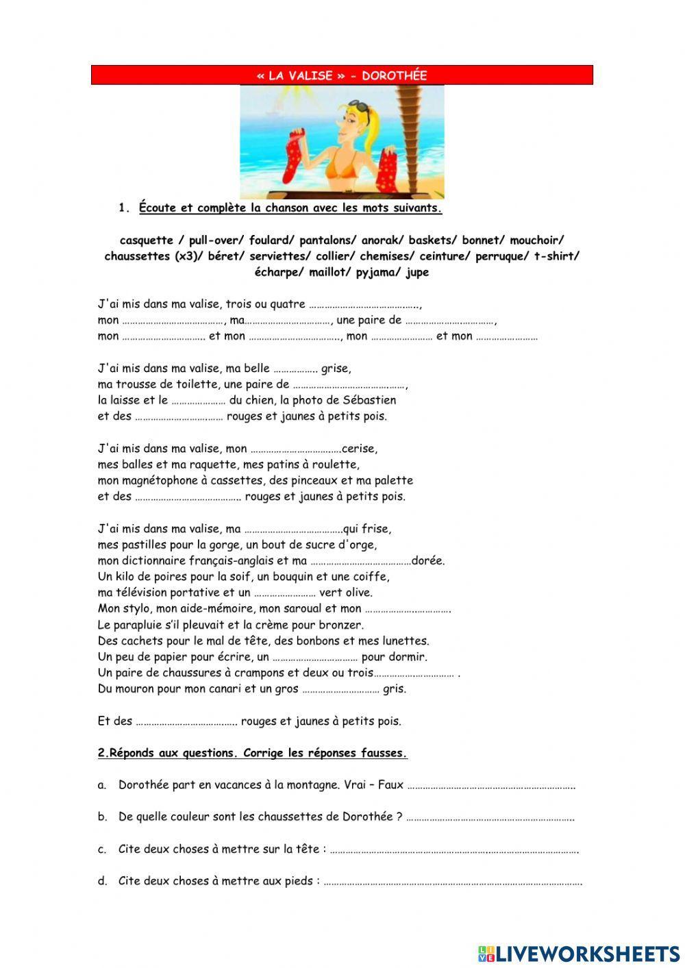 La valise de Dorothée