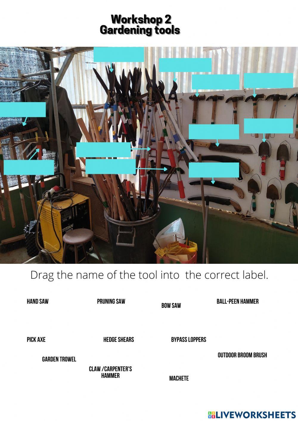 Garden workshop tools