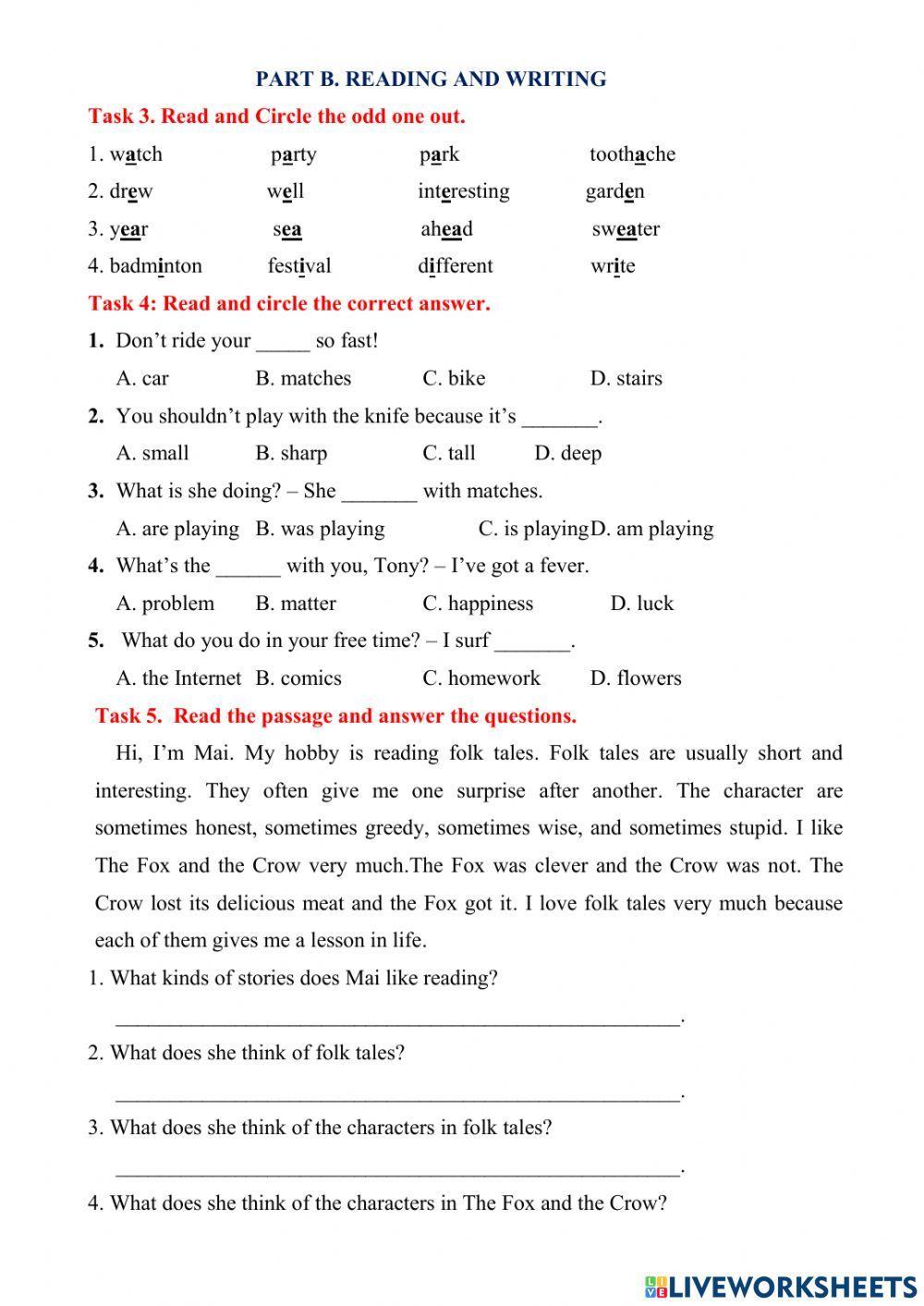 English 5 term 2 test