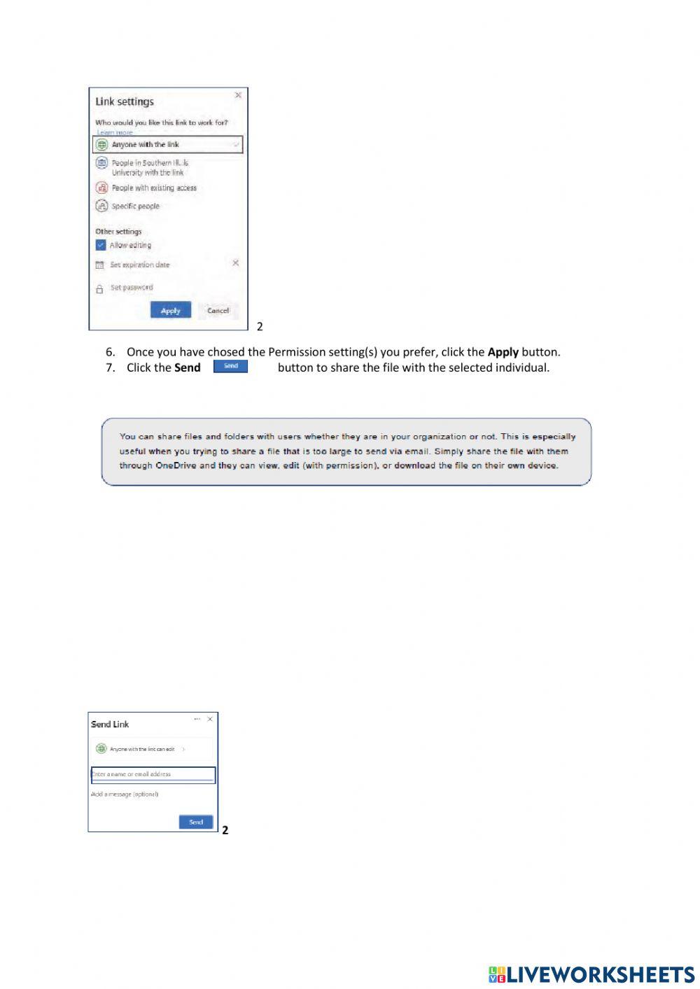 Lesson 5 open files in onedrive worksheet live worksheets
