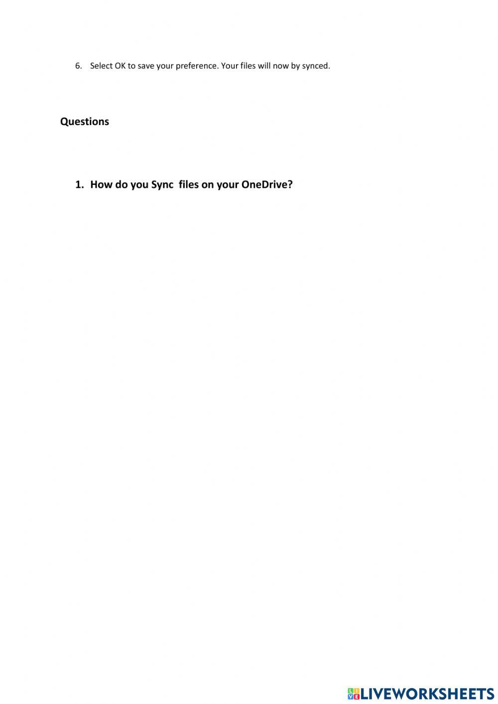 Lesson 6 Sync Files on your OneDrive