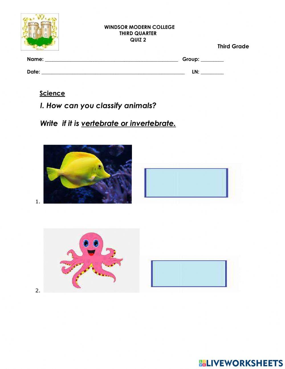 Invertebrates&Vertebrates