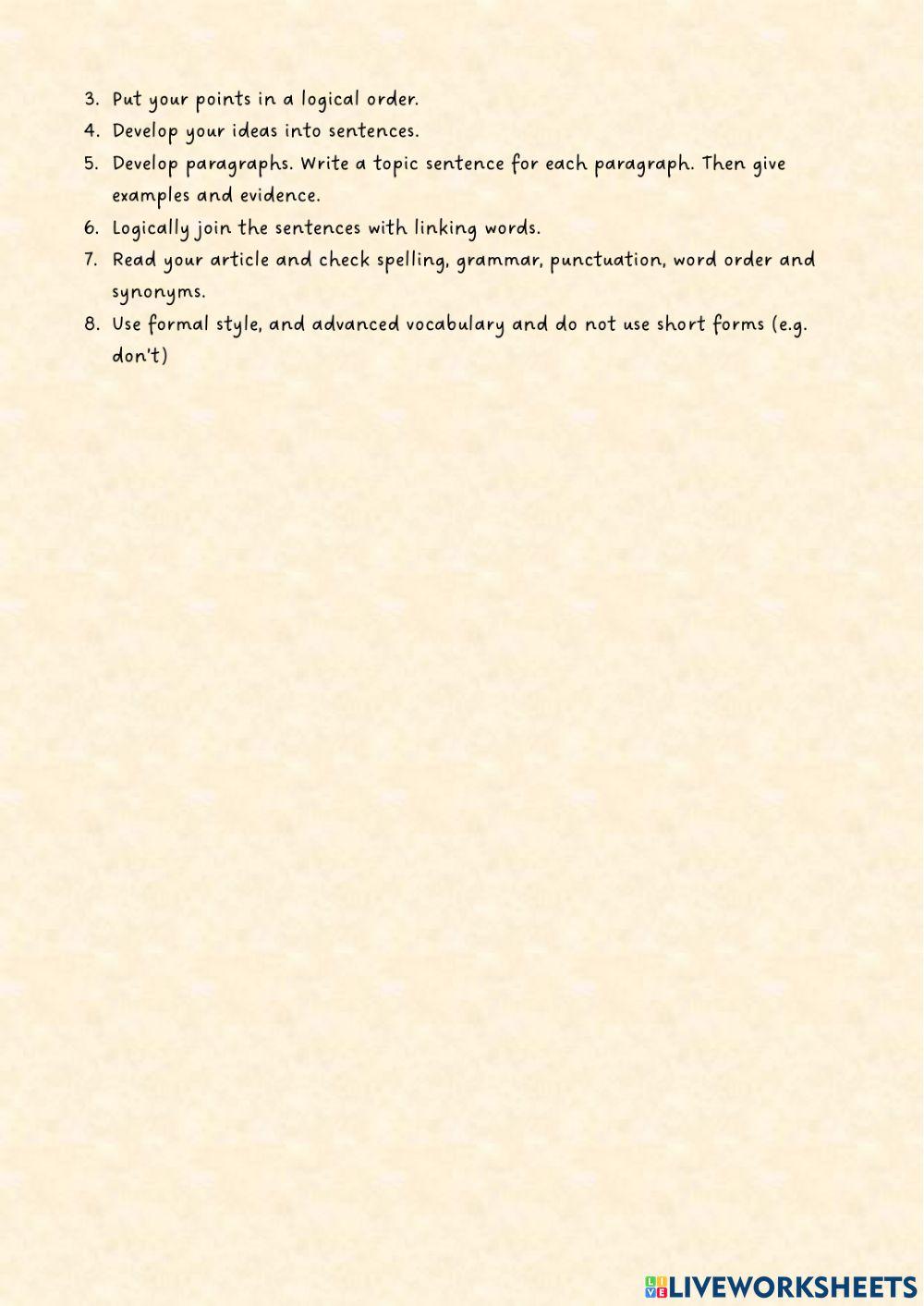 Writing an introduction