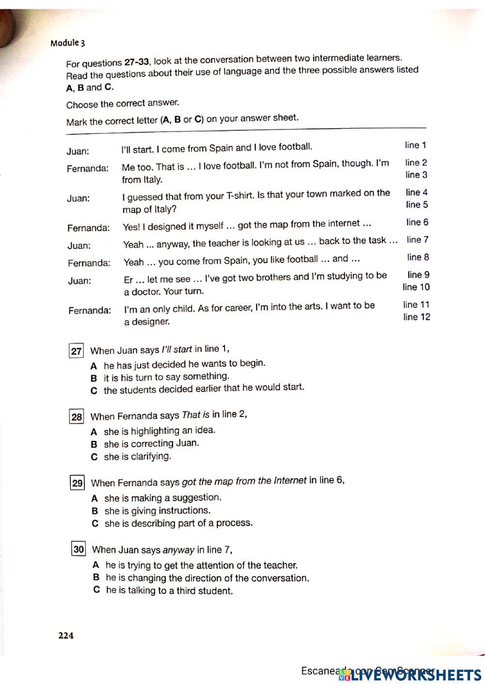 PT1 TKT module 3 practice exam