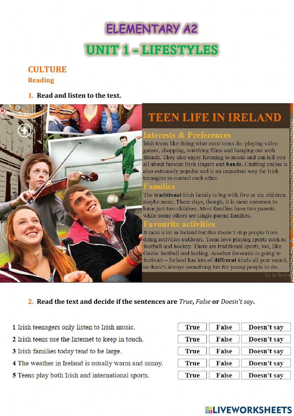 Teen Life in Ireland Teen Life in Ireland
