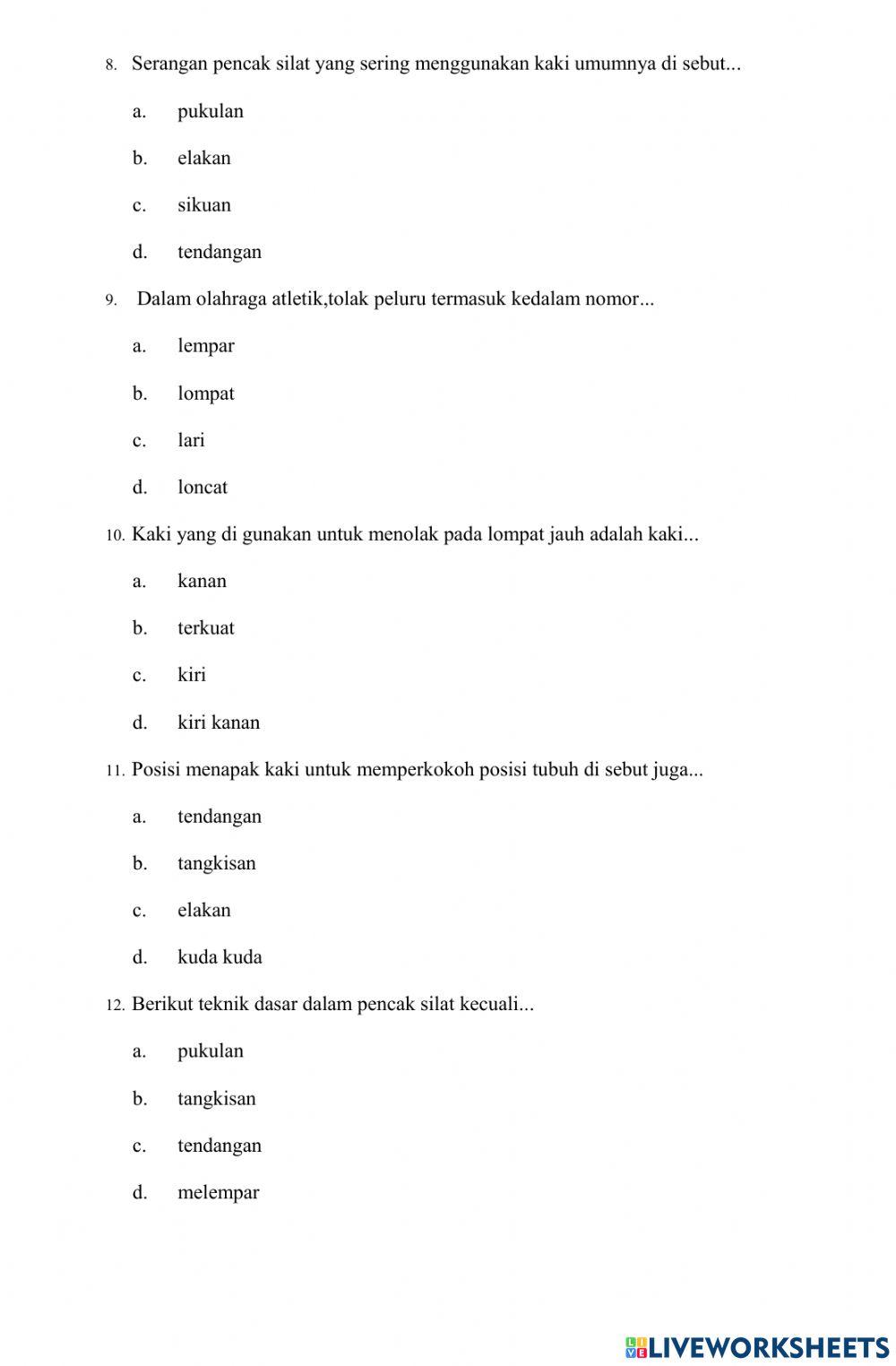 Penilaian harian smt.2 ke 2 kls 7
