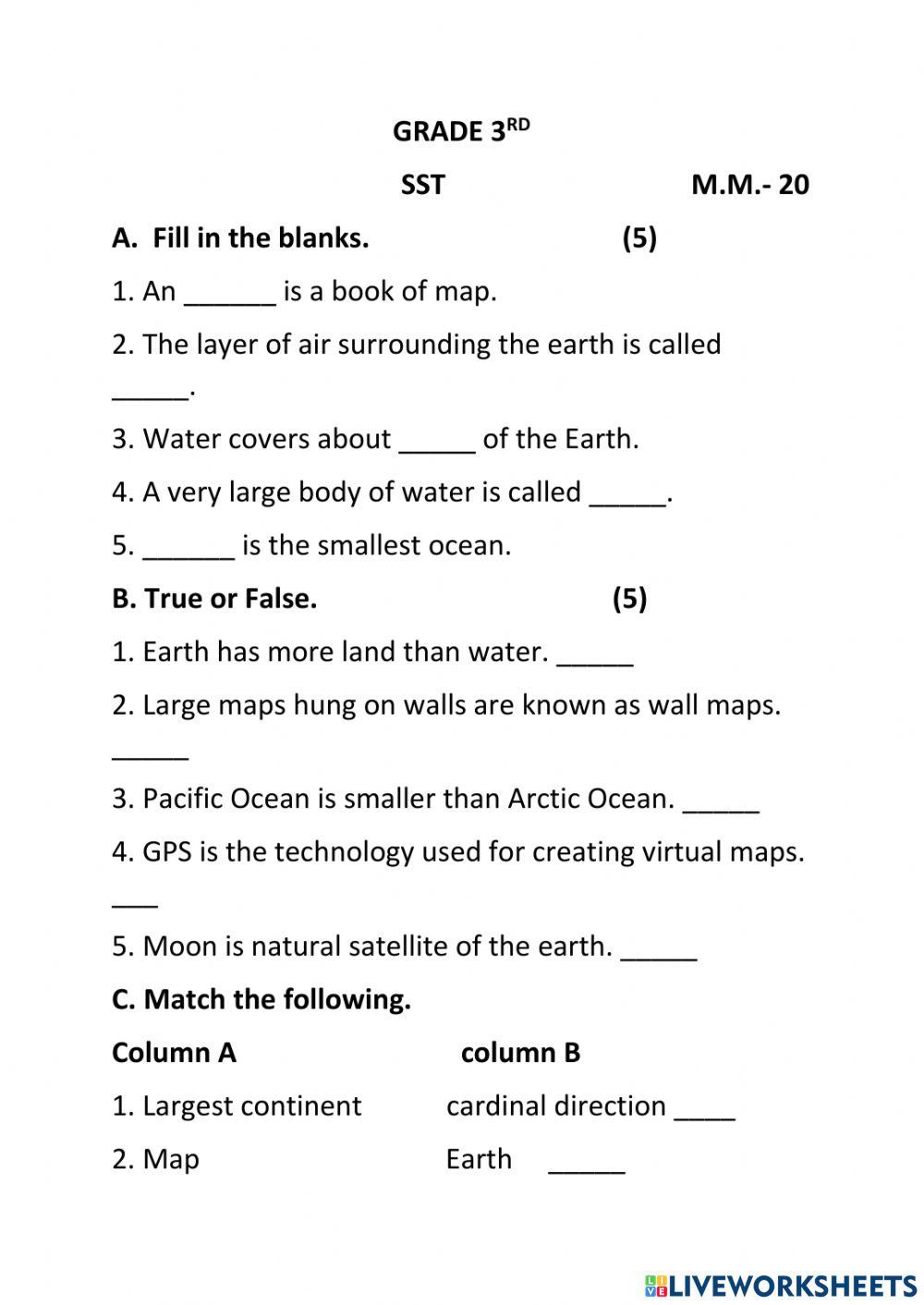 the-earth-our-home-chp-1-sst-online-exercise-for-live-worksheets