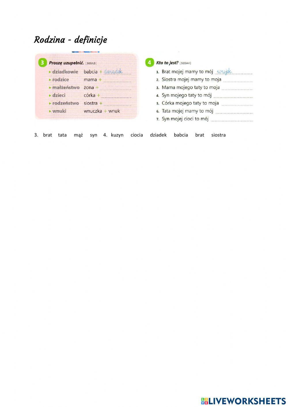 Rodzina - definicje