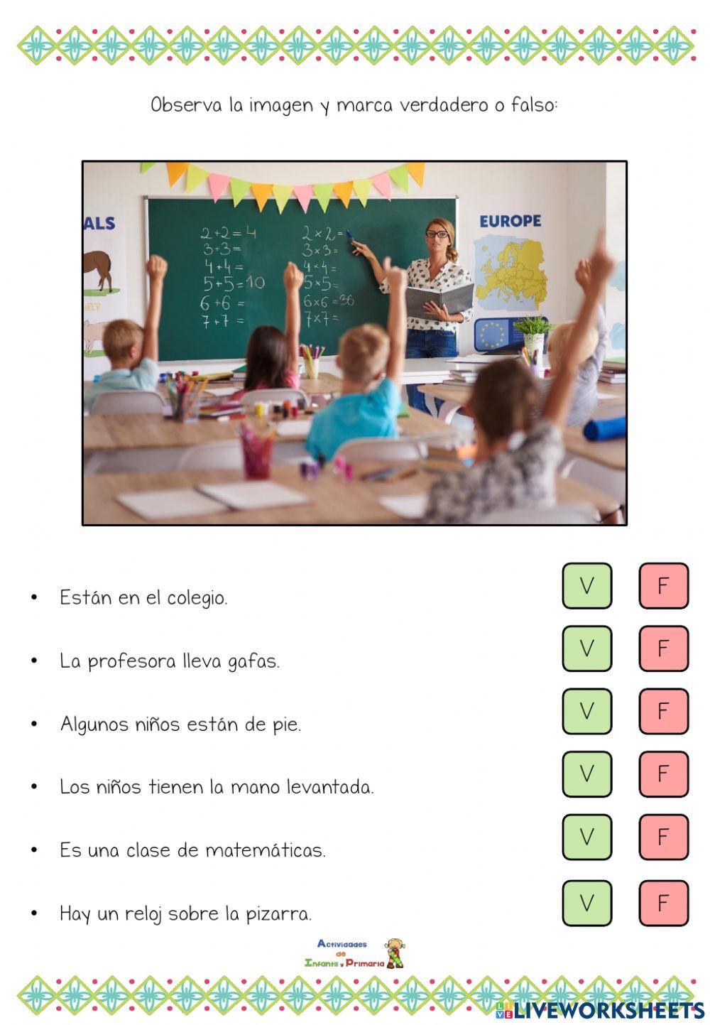 Comprensión lectora. verdadero o falso