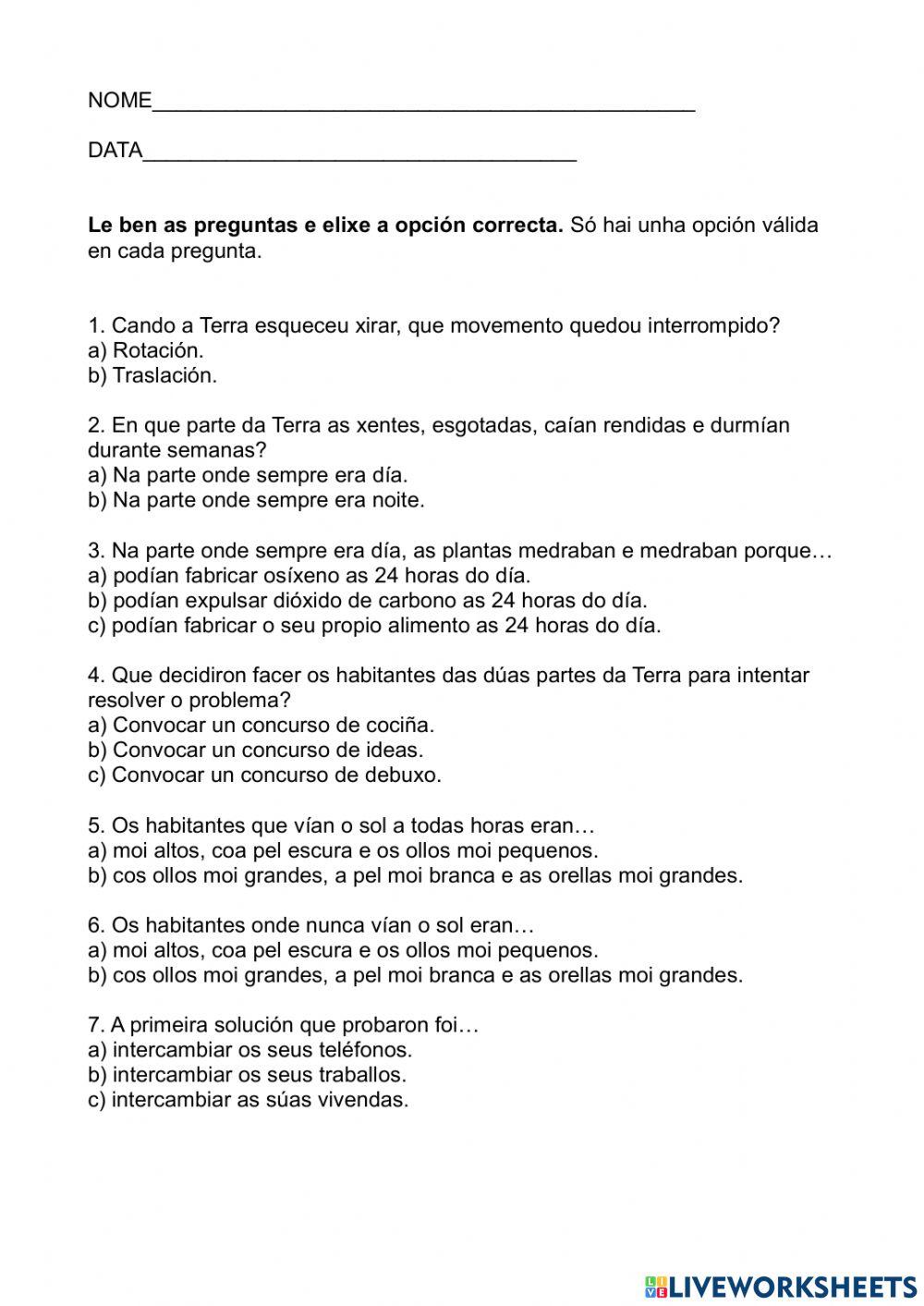 Cando a terra esqueceu xirar (test)