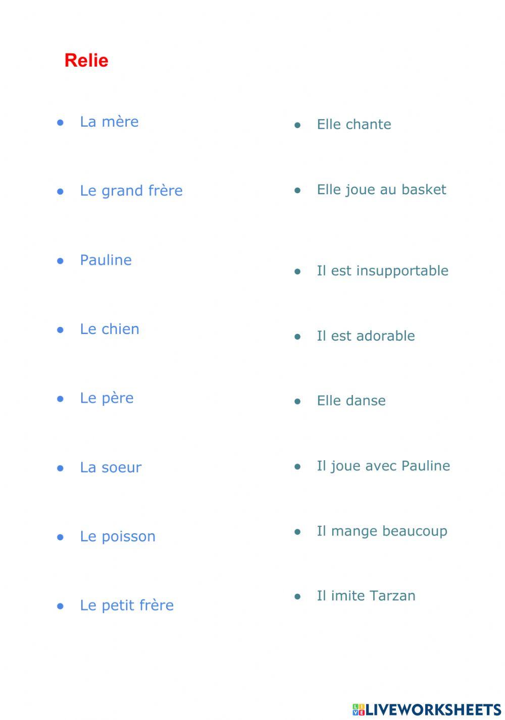 La famille de Pauline