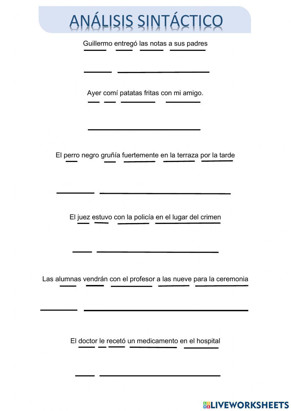 Análisis Sintáctico