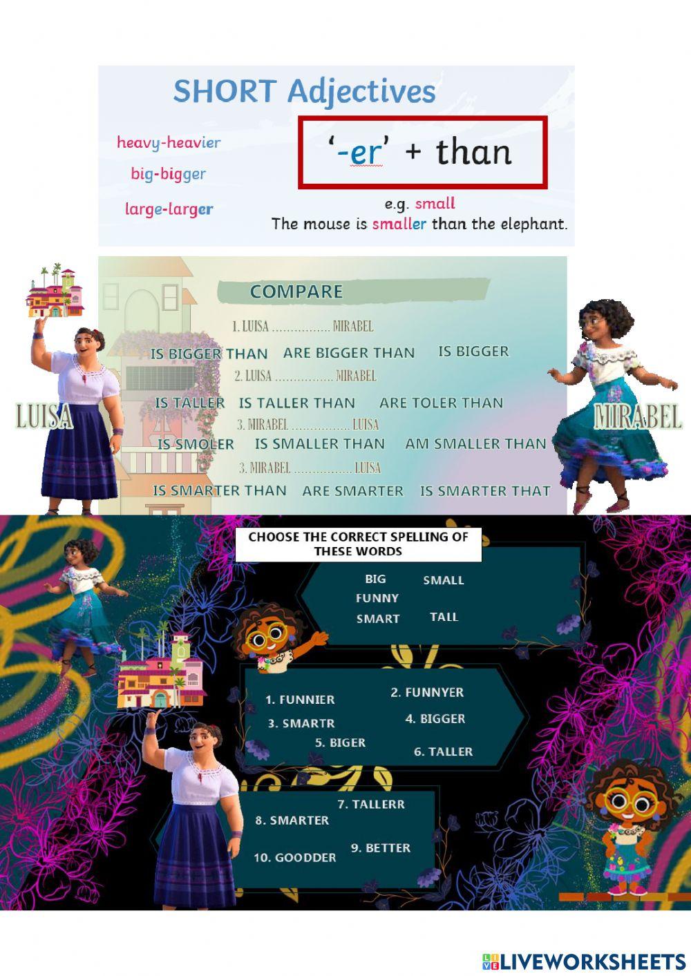 Encanto. Comparatives