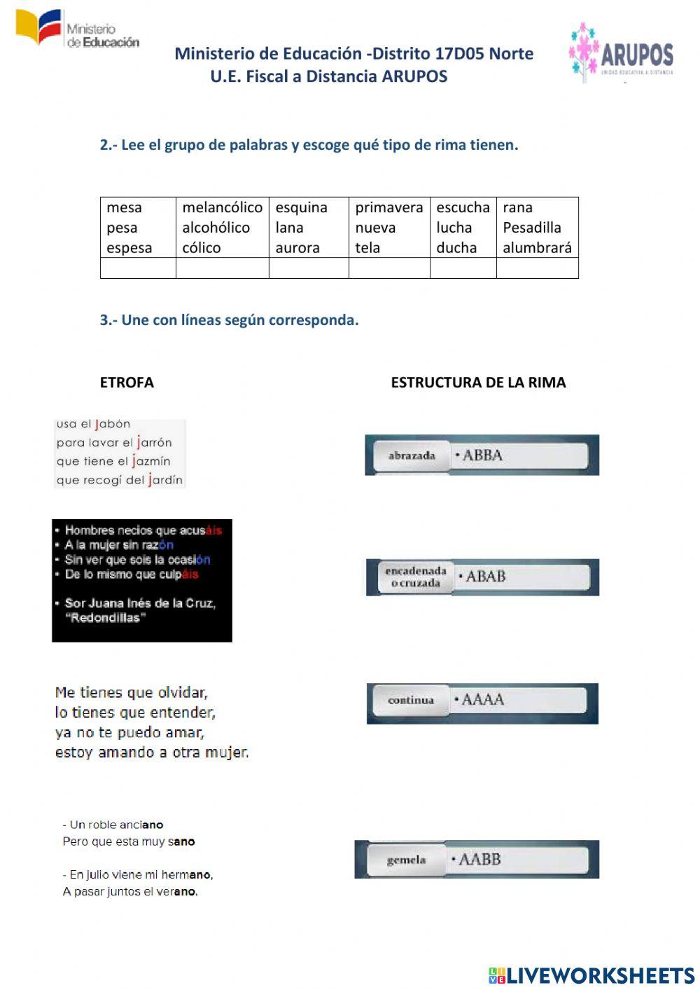 Rima consonante y asonante