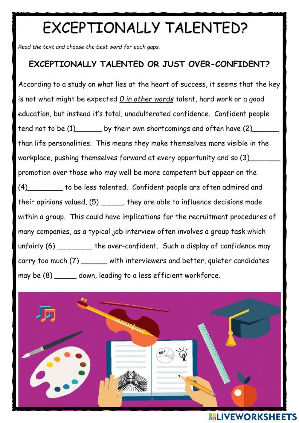 Exceptionally Talented CAE Use of English