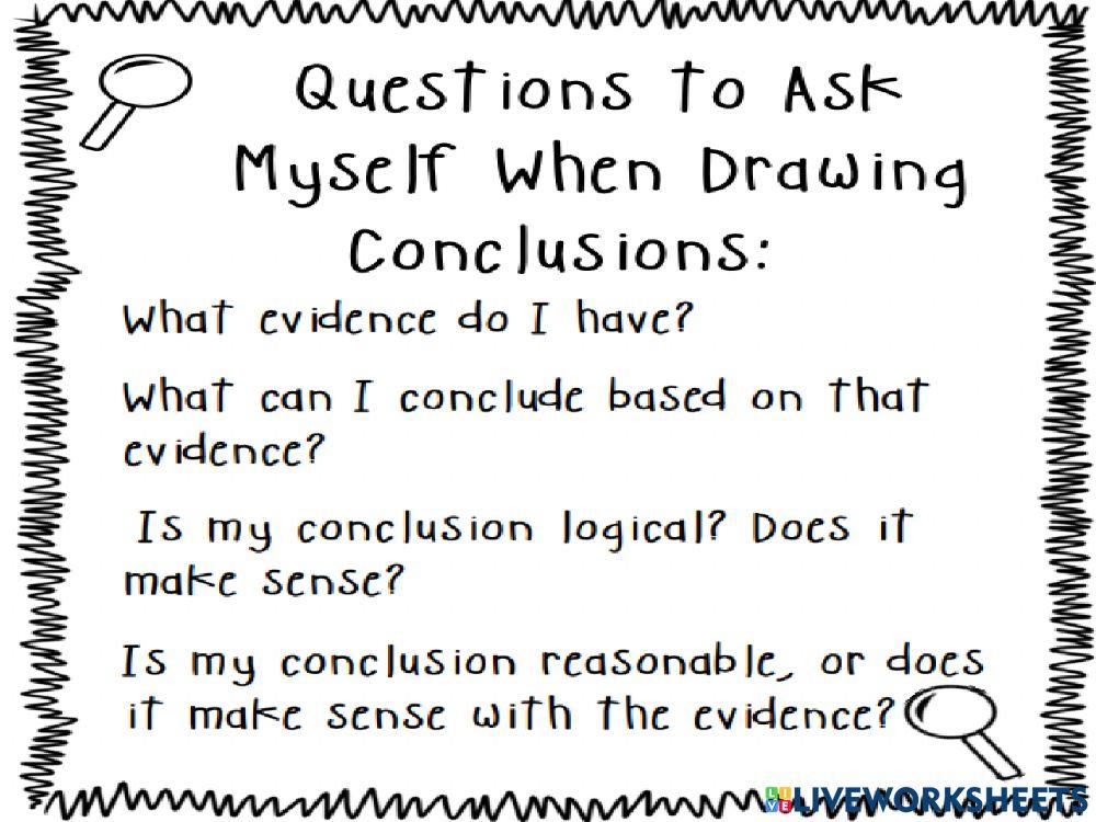 Reading - Drawing Conclusions Review Notes