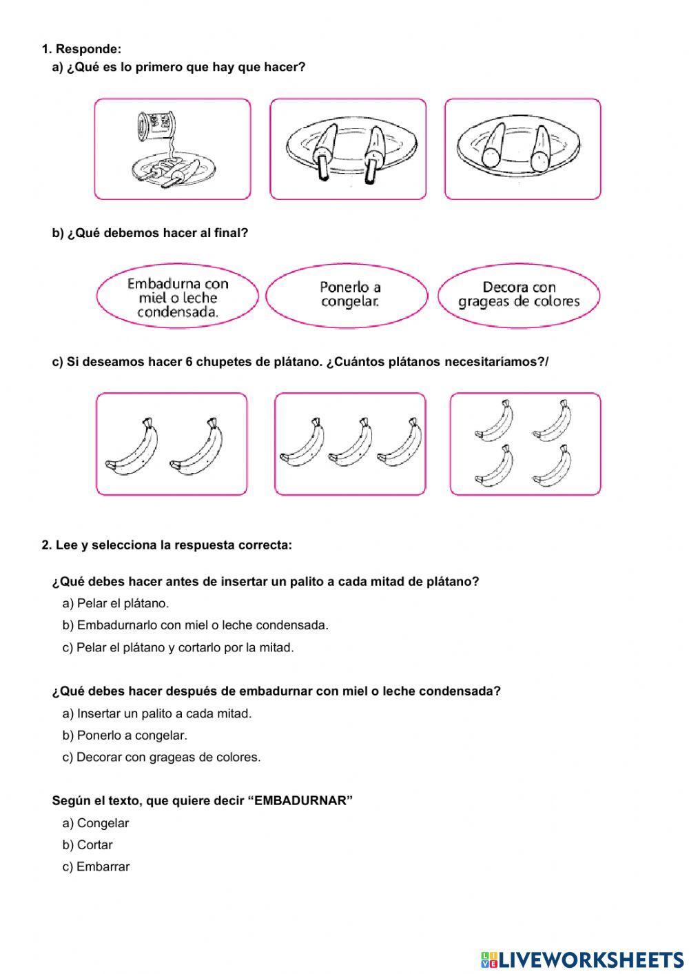 Lectura de una Receta