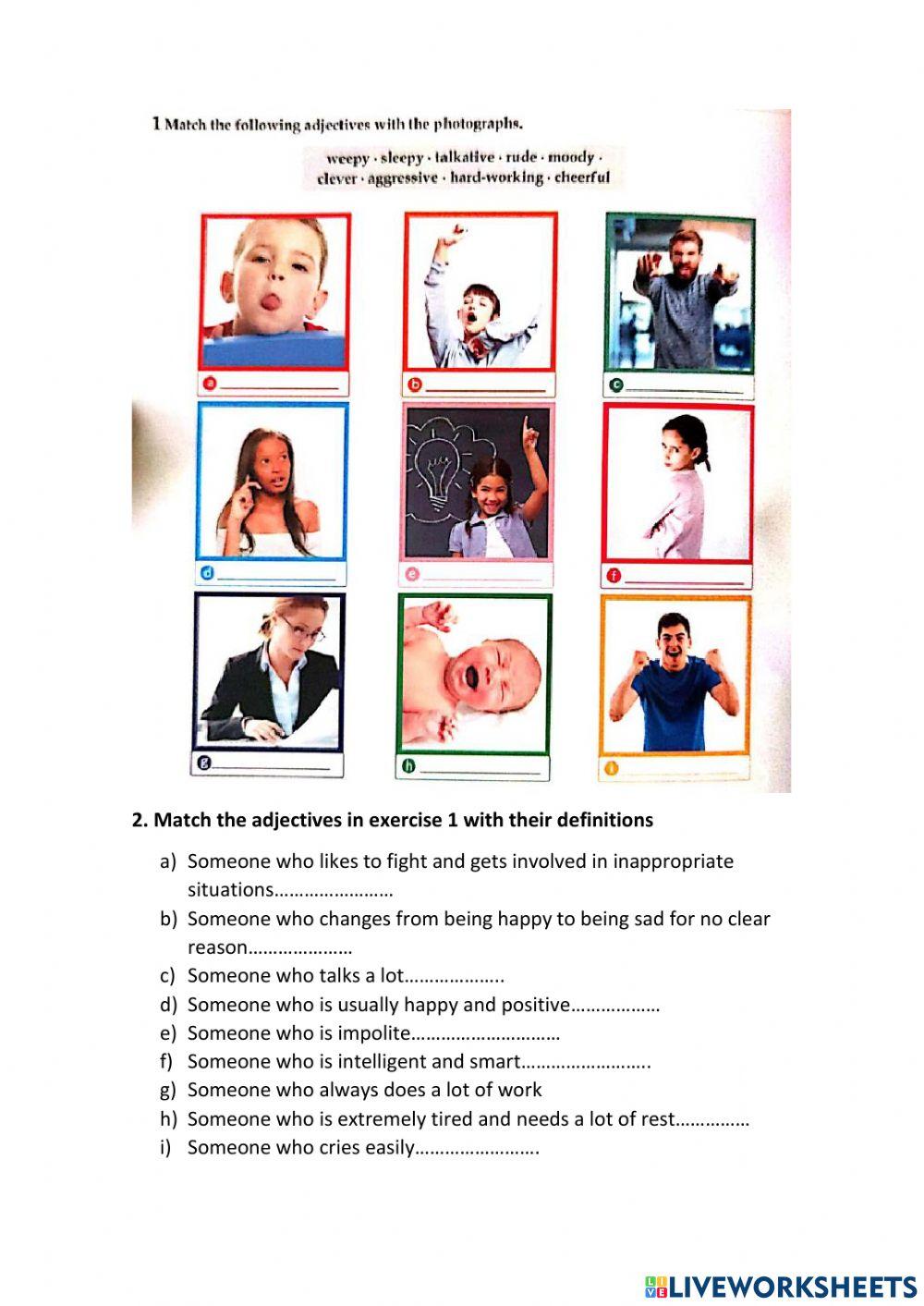 Adjetivos de personalidad