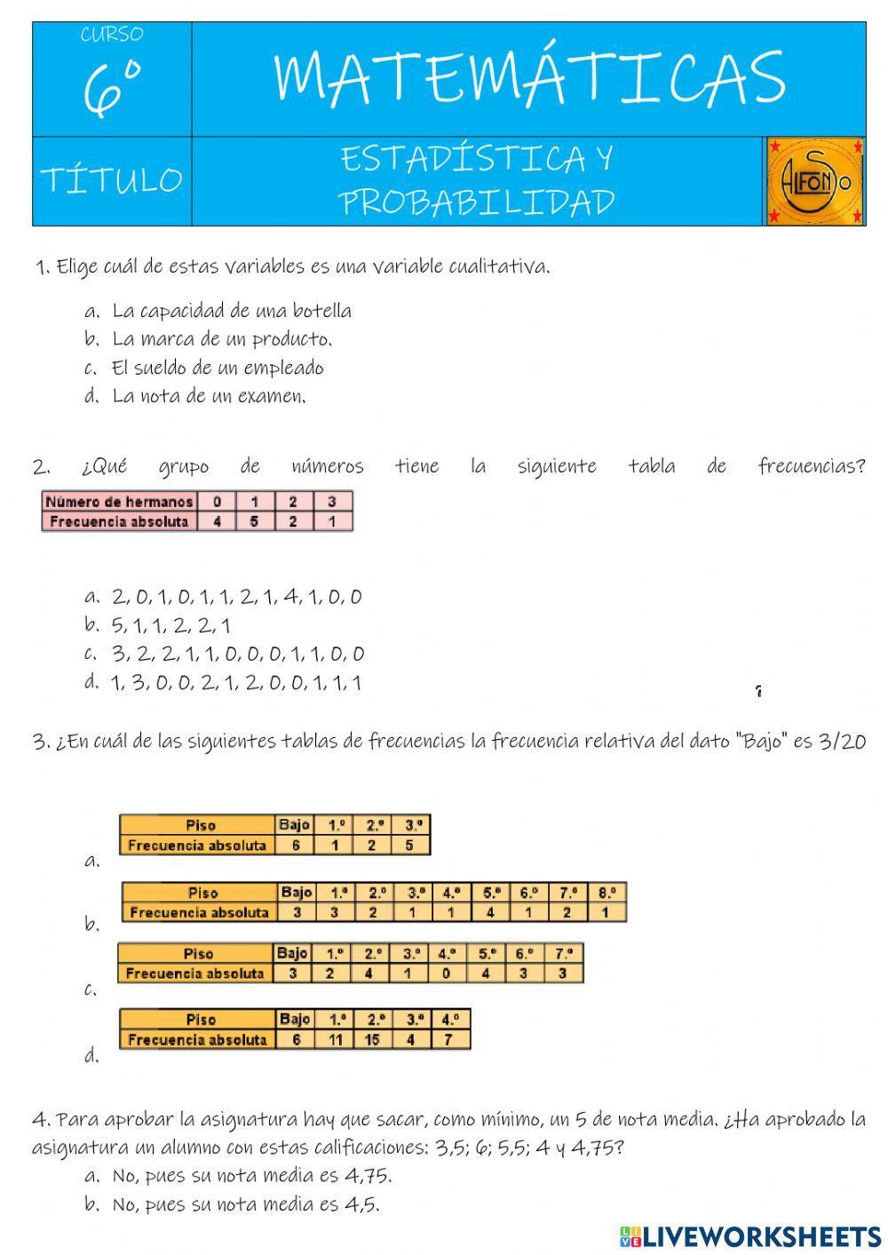 Estadistica y probabilidad