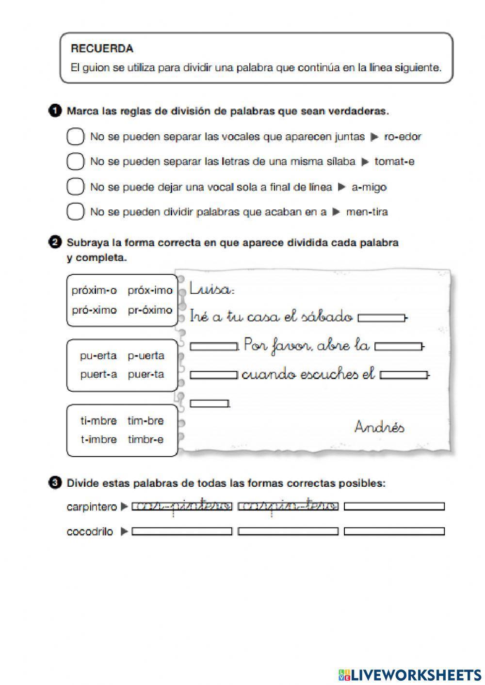 Repaso lengua tema 12
