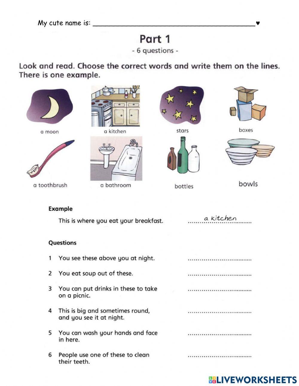 Final reading test movers 1