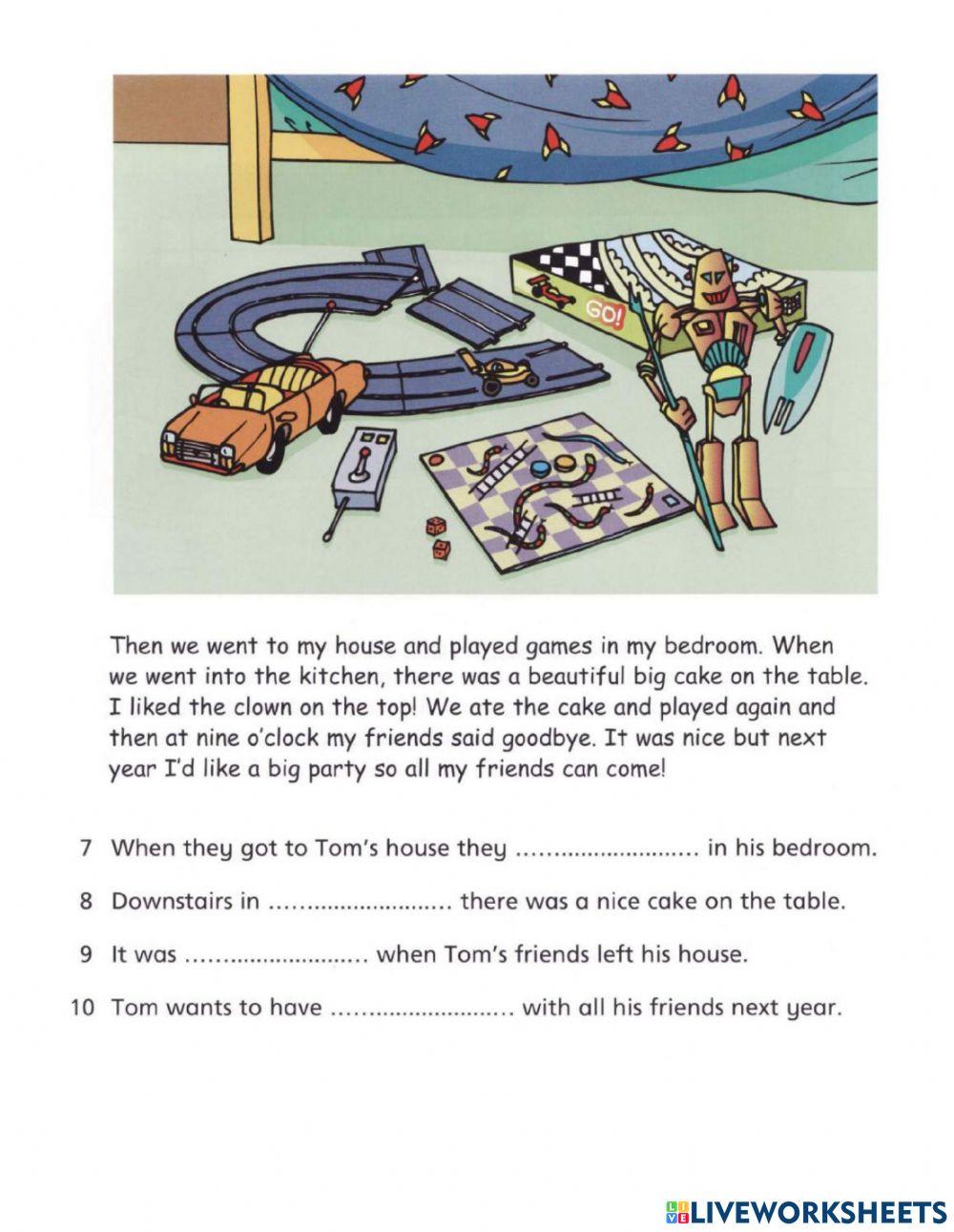 Final reading test movers 1