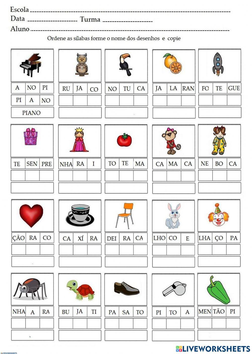 Ordenação palavras