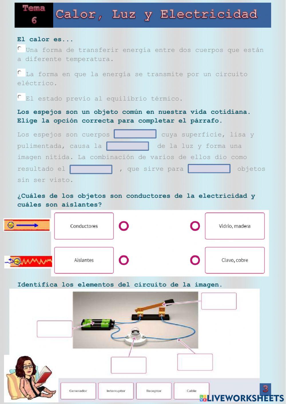 El calor, la luz y la electricidad