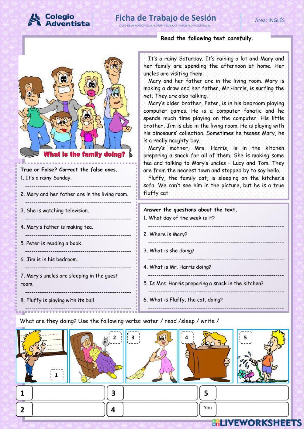 What is the family doing?