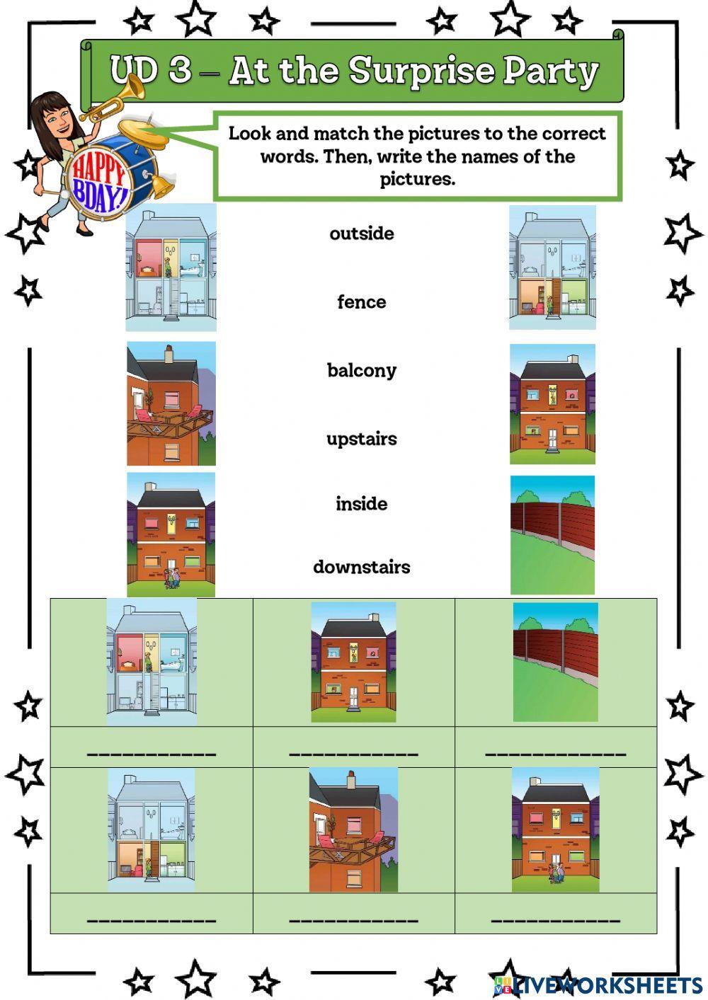 6º UD 3 At the Surprise Party Ficha 6