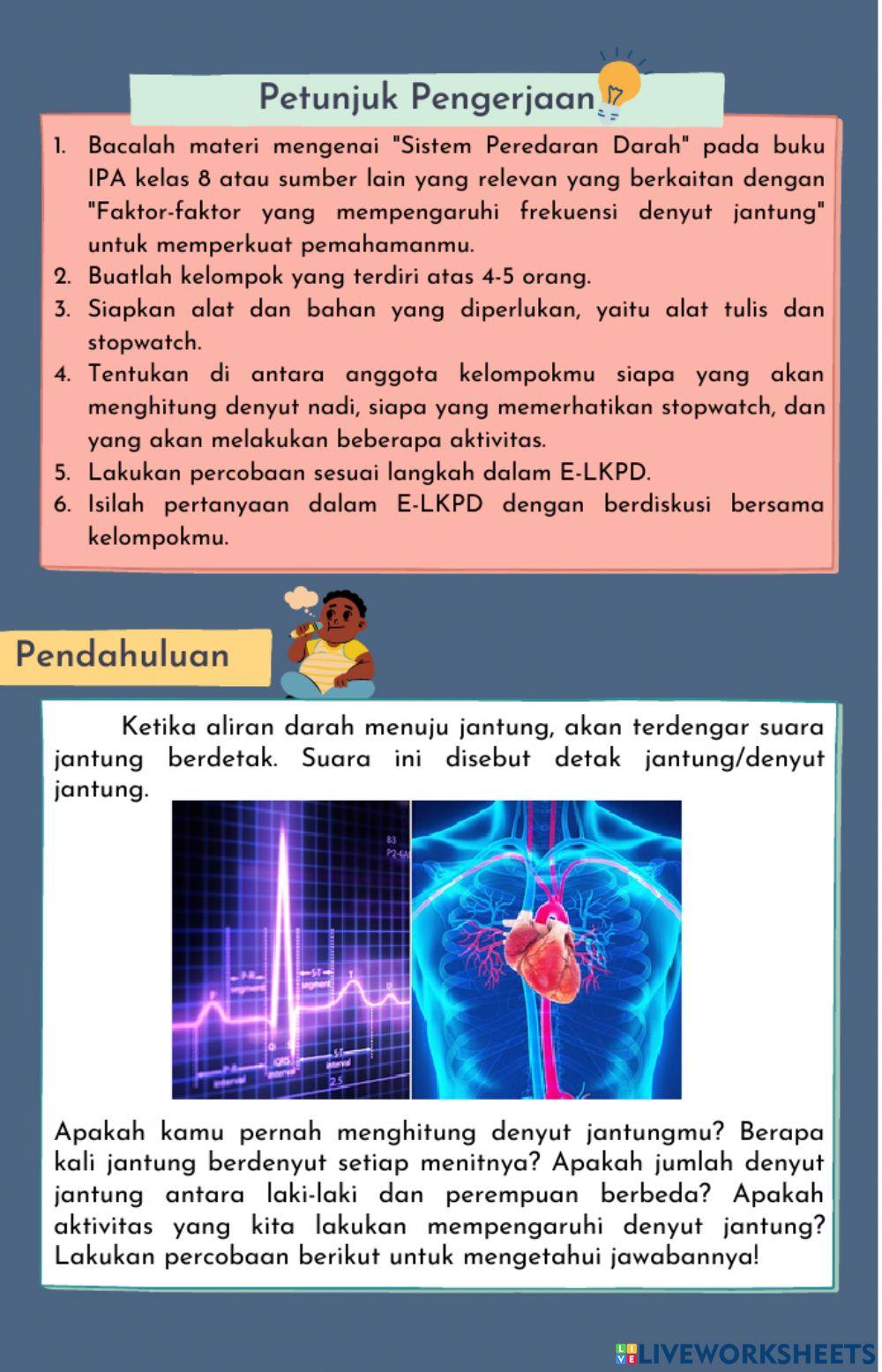 E-LKPD (Sistem Peredaran Darah pada Manusia)