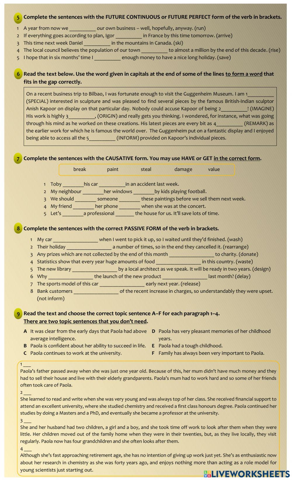 Test Units 3 & 4 - Upper intermediate