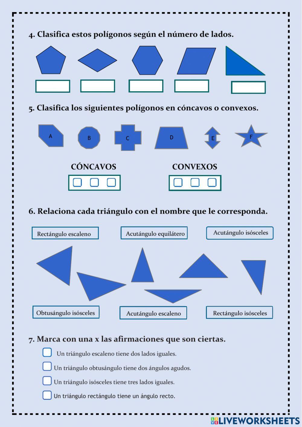 Polígonos.Triángulos y cuadriláteros