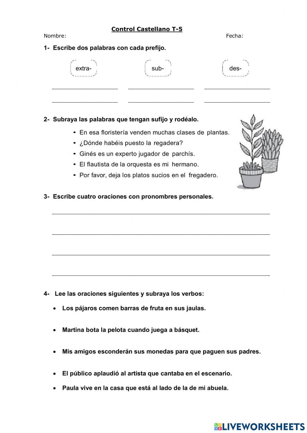 Sufijos, verbos, y notícia