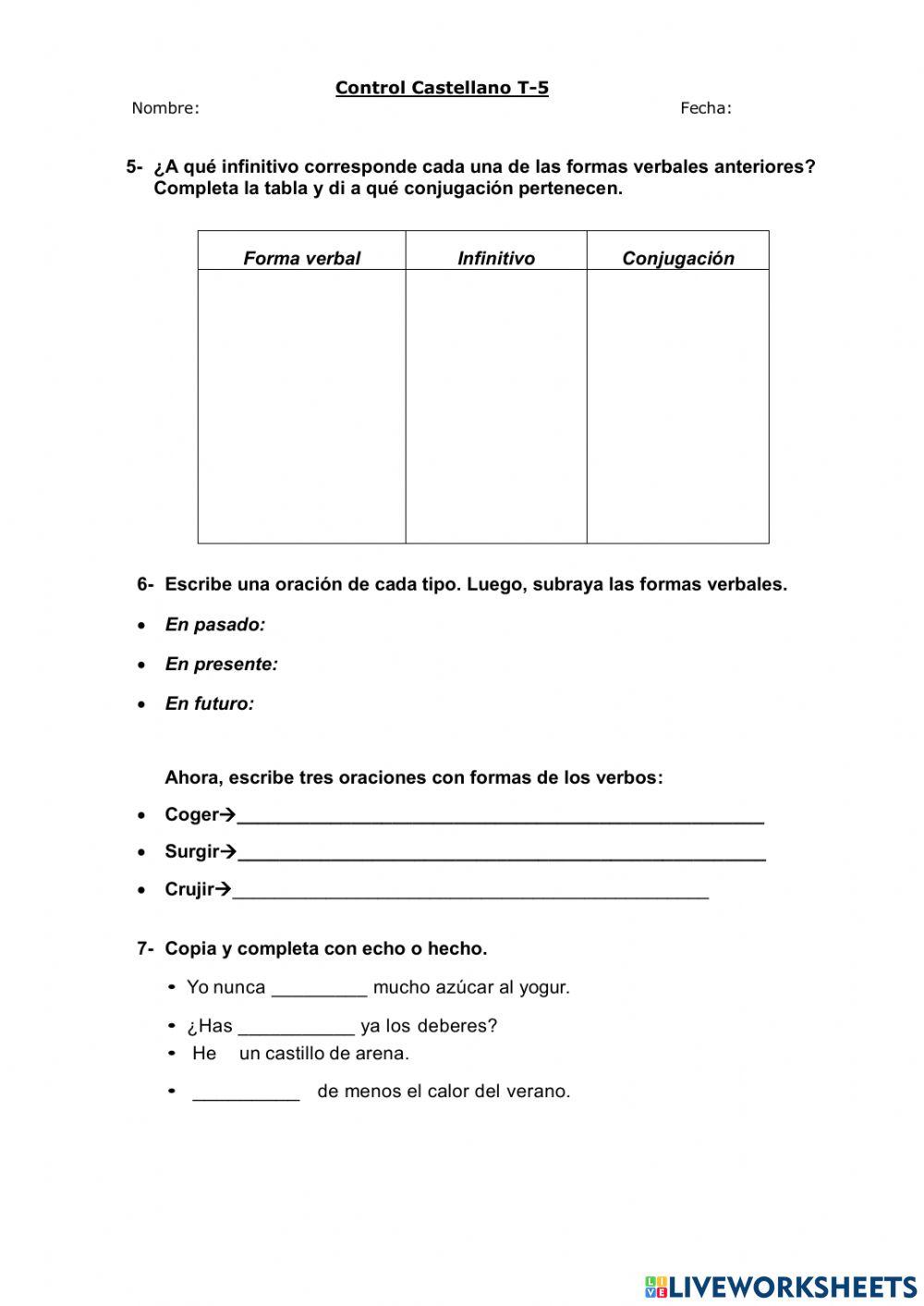 Sufijos, verbos, y notícia