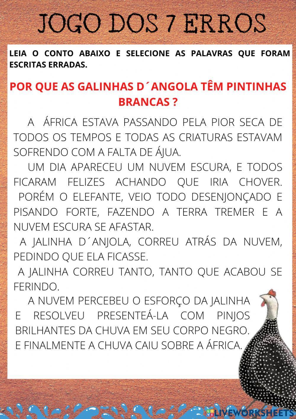 Conto africano: A galinha d-angola