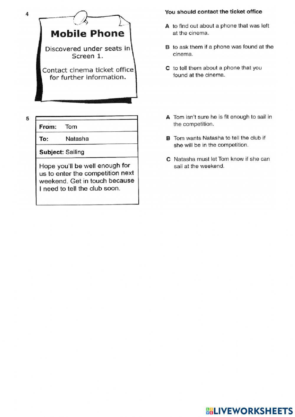 Reading II 8 practice