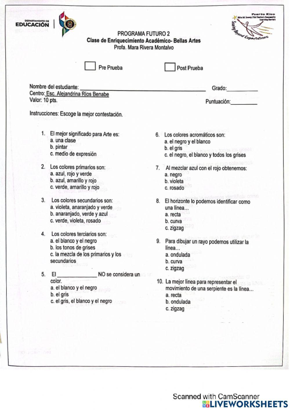 Post Prueba Futuro Taller Artes