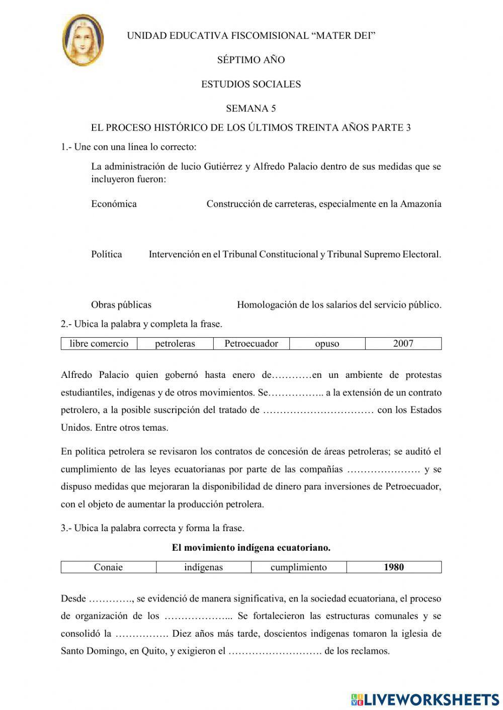El proceso histórico de los últimos treinta años parte 3